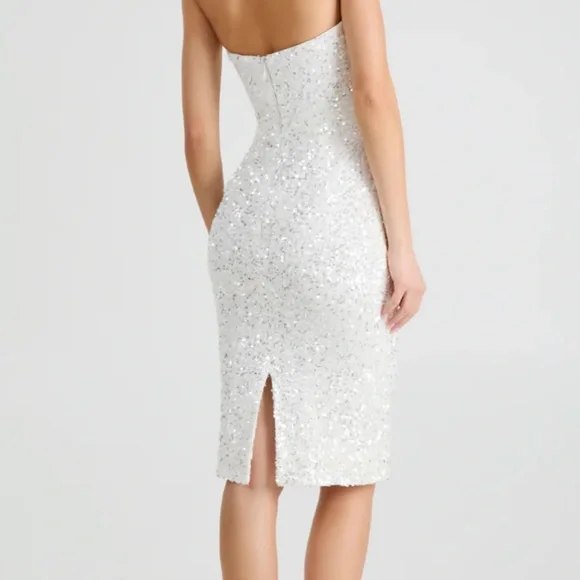 Helsi Strapless White Floral Dress - Picture 2 of 10